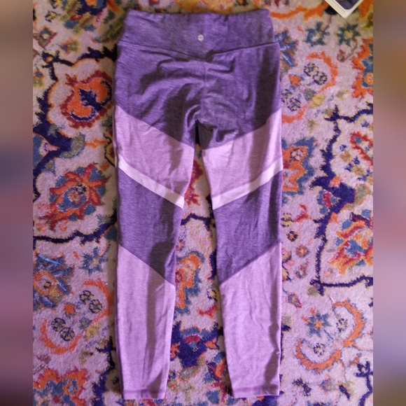 Tangerine Leggings - Beige, Grey, and White Stripes - size M - EUC - Picture 5 of 6